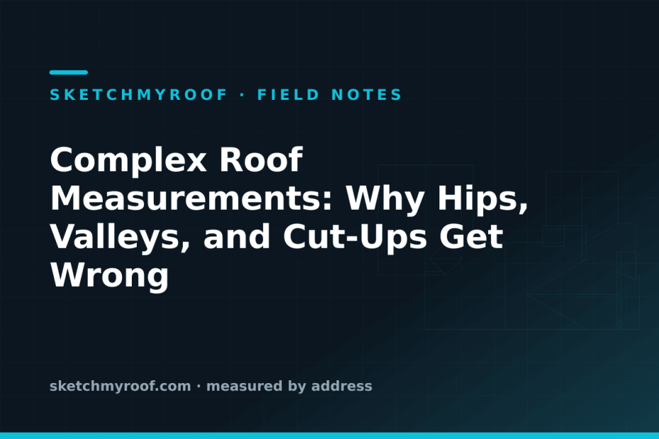 Complex Roof Measurements: Why Hips, Valleys, and Cut-Ups Get Wrong