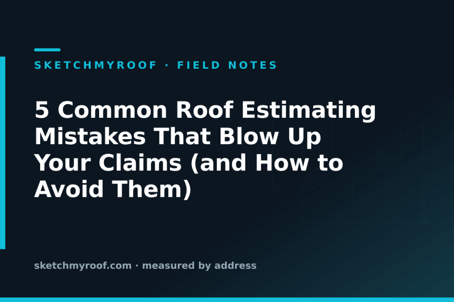 5 Common Roof Estimating Mistakes That Blow Up Your Claims (and How to Avoid Them)